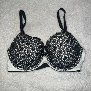 Victorias Secret embellished floral lightly lined underwire bra